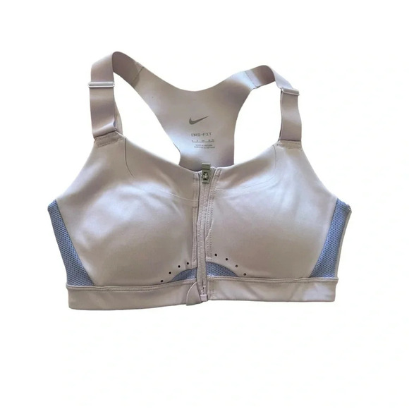 Nike Alpha Women's Sz S (A-C) High-Support Padded Zip-Front Sports Bra - Picture 1 of 3